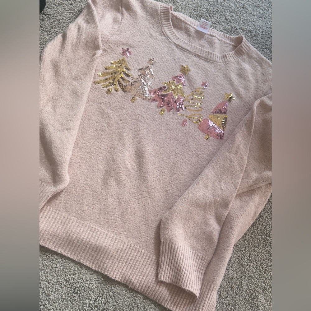 Pink Sequin Sweater